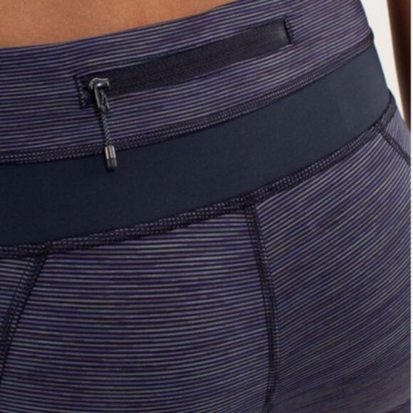 LULULEMON Run: Inspire Crop II Wee Are From Space Deep Indigo Leggings Size 4 - Picture 6 of 14